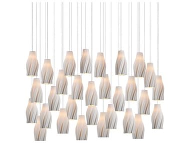 Currey & Company Posh 30-Light Textured White Island Pendant CY90001275