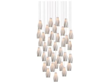 Currey & Company Posh 36-Light Textured White Pendant CY90001276