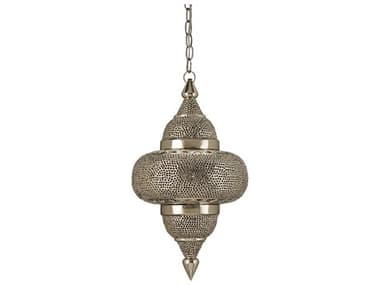 Currey & Company Tangiers 1-Light Nickel Copper lacquer amber Glass Globe Mini Pendant CY9103