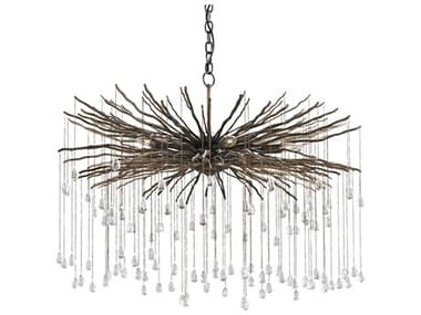 Currey & Company Fen 6-Light Cupertino Bronze Crystal Chandelier CY9451