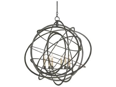 Currey & Company Genesis Black Iron Candelabra Chandelier CY9488