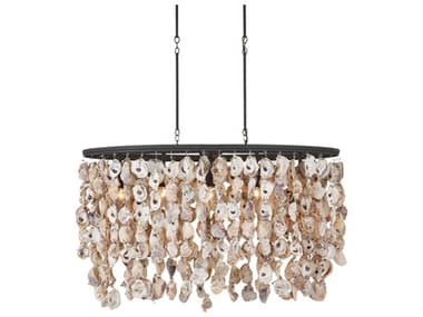 Currey & Company Stillwater 5-Light Blacksmith natural Round Island Pendant CY9492