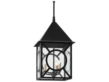 Currey & Company Ripley 3 - Light Glass Outdoor Hanging Light CY95000008