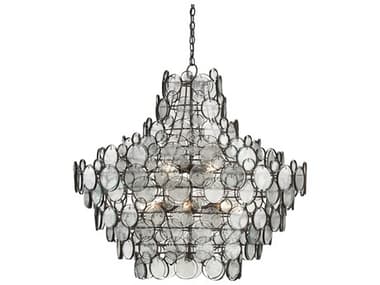 Currey & Company Galahad 12-Light Bronze Glass Tiered Pendant CY9520