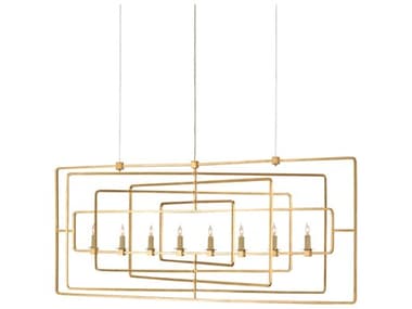 Currey & Company Metro Contemporary Gold Leaf Island Pendant CY9542
