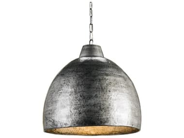 Currey & Company Earthshine 1-Light Blackened Steel Bell Pendant CY9782