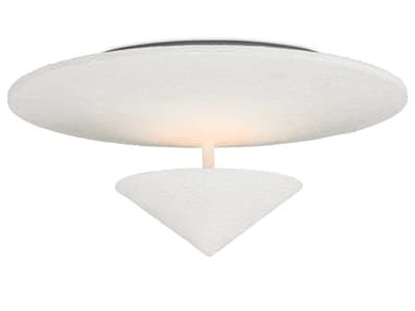 Currey & Company Empyrean 1-Light Yeso Blanco White Flush Mount CY99990075