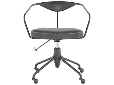 District Eight Akron Leather Adjustable Computer Office Chair D8HGDA601