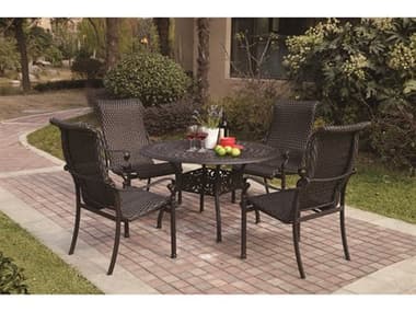 Darlee Outdoor Living Victoria Cast Aluminum 5-Piece Dining Set with 48'' Round Dining Table DA5012105PC60C