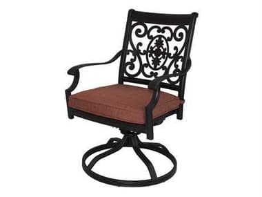 Darlee Outdoor Living St. Cruz Cast Aluminum Antique Bronze Swivel Rocker Chair DADL1013