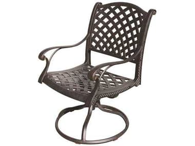 Darlee Outdoor Living Nassau Cast Aluminum Antique Bronze Swivel Rocker Chair DADL135