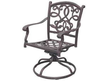Darlee Outdoor Living Santa Monica Cast Aluminum Antique Bronze Swivel Rocker Chair DADL20523