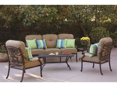 Darlee Outdoor Living Santa Monica Cast Aluminum Cushion Lounge Set DADL20585PC30AB