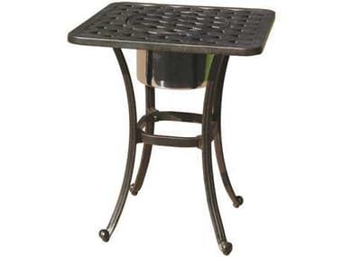 Darlee Outdoor Living Series 30 Cas -Aluminum Antique Bronze 21 Square End Table with Ice Bucket DADL30SQ