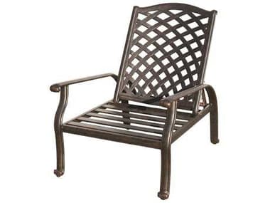 Darlee Outdoor Living Nassau Cast Aluminum Antique Bronze Adjustable Club Chair DADL6061