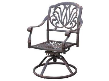 Darlee Outdoor Living Elisabeth Cast Aluminum Antique Bronze Swivel Rocker Chair DADL7073