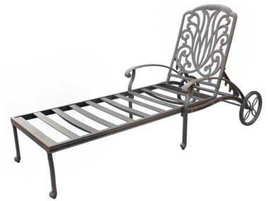Darlee Outdoor Living Elisabeth Cast Aluminum Antique Bronze Chaise Lounge DADL70733
