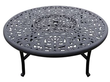 Darlee Outdoor Living Series 80 Cast Aluminum Antique Bronze 52 Round Chat Table with Ice Bucket DADL80Q