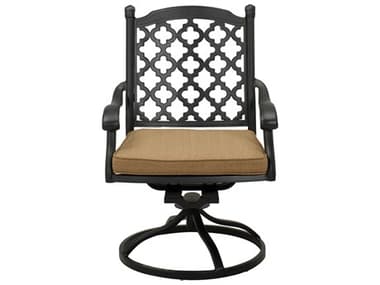Darlee Outdoor Living Madison Cast Aluminum Antique Bronze Swivel Rocker Dining Arm Chair (Price Includes 4) DAN20165034