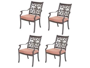Darlee Outdoor Living St.Cruz Cast Aluminum Dining Chair with Cushion (Price Includes 4) DANDL10114