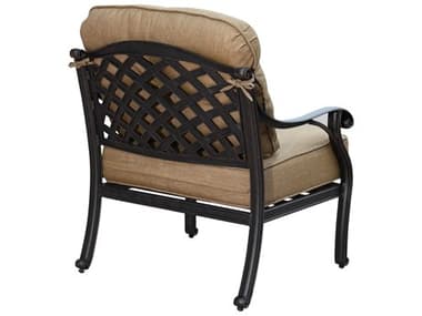 Darlee Outdoor Living Standard Nassau Cast Aluminum Antique Bronze Lounge Chair with Sesame Cushions (Price Includes 4) DANDL60314
