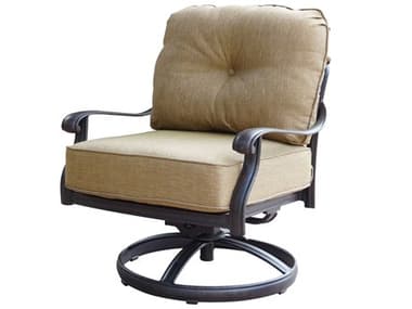 Darlee Outdoor Living Elisabeth Cast Aluminum Antique Bronze Swivel Lounge Chair (Price Includes 4) DANDL70854