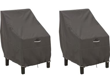 Duck Covers Ravenna Dark Taupe 25.5 Inch High Back Chair Cover in 2 Packs DC551440151012PK