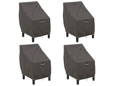 Duck Covers Ravenna Dark Taupe 25.5 Inch High Back Chair Cover in 4 Packs DC551440151014PK
