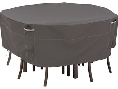 Duck Covers Ravenna Dark Taupe 90 Inch Round Table &amp; Chair Set Cover DC55158045101EC