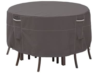 Duck Covers Ravenna Dark Taupe 60 Inch Round Tall Table & Chair Cover DC55187015101EC