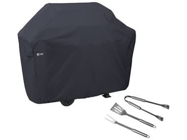 Duck Covers Classic Black 58 Inch BBQ Grill Cover & Tool Set DC55306TOOLEC