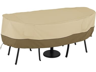 Duck Covers Veranda Pebble 62 Inch Small Bistro Table & Chair Set Cover DC5546602150100