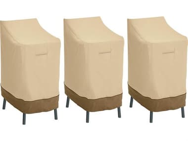 Duck Covers Veranda Pebble 26 Inch Bar Chair & Stool Cover in 3 Packs DC556420115013PK