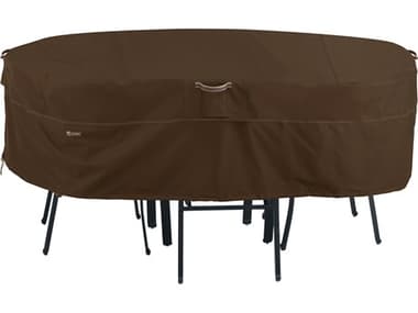 Duck Covers Madrona Dark Cocoa 88 Inch Rectangular/Oval Table & Chair Cover DC55718036601RT