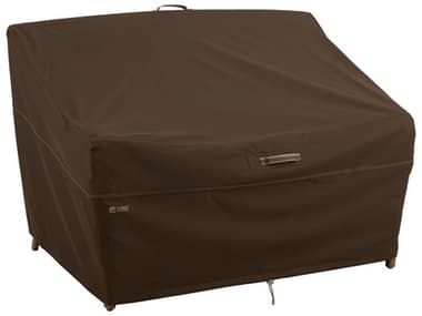 Duck Covers Madrona Dark Cocoa 90 Inch Large RainProof Deep Seated Patio Loveseat Cover DC55744046601RT