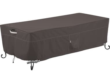Duck Covers Ravenna Dark Taupe 62 Inch Rectangular Fire Pit Table Cover DC55811055101EC