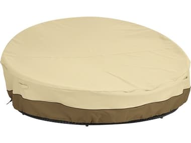Duck Covers Veranda Pebble 92 Inch Round Day Bed Cover DC5587203150100