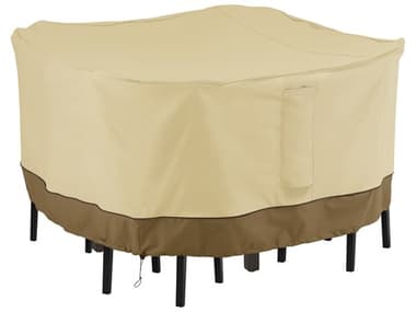 Duck Covers Veranda Pebble 68 Inch Square Bar Height Chair &amp; Table Cover DC55906031501RT