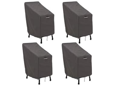 Duck Covers Ravenna Dark Taupe 28 Inch Bar Chair & Stool Cover in 4 Packs DC559200151034PK