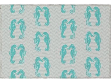 Dalyn Seabreeze Graphic Area Rug DLSZ15TEAL
