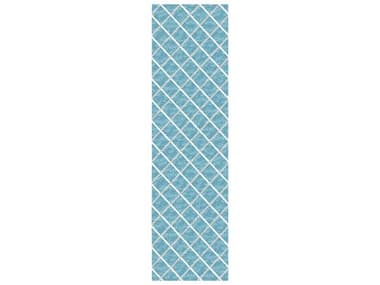 Dalyn York Geometric Runner Area Rug DLYO1SKYBLUERUN