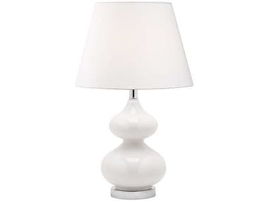 Dainolite Traditional Polished Chrome White Glass Table Lamp DN180TWH
