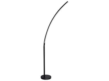 Dainolite Gentle Bend Matte Black Floor Lamp DN412LEDFMB