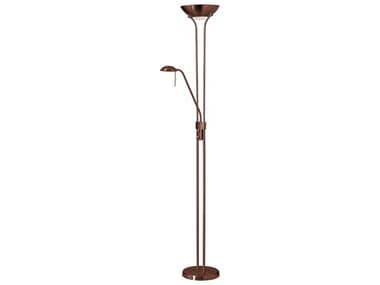 Dainolite Mother And Son Oil Brushed Bronze White Glass Floor Lamp DN505FOBB