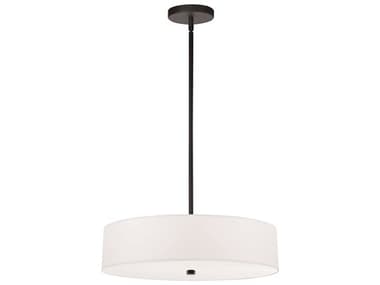Dainolite Everly 4-Light Matte Black White Drum Pendant DN571204PMBWH