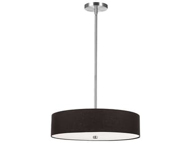 Dainolite Everly 4-Light Black Polished Chrome Drum Pendant DN571204PPCBK