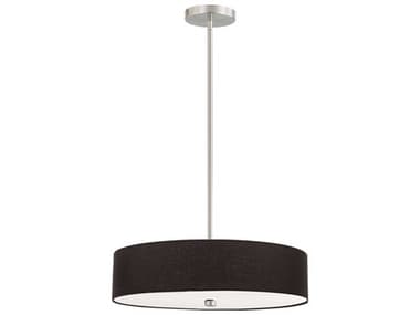 Dainolite Everly 4-Light Black Satin Chrome Drum Pendant DN571204PSCBK