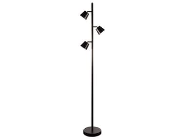 Dainolite Modern Matte Black Floor Lamp DN625LEDFBK