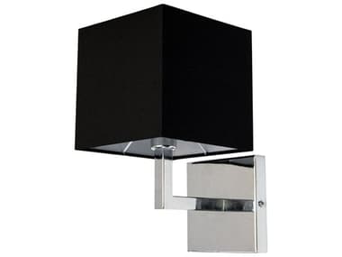 Dainolite Lucas 1-Light Polished Chrome Black Wall Sconce DN771WPCBK