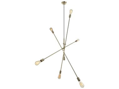 Dainolite Alexa 6-Light Aged Brass Sputnik Pendant DN816PAGB